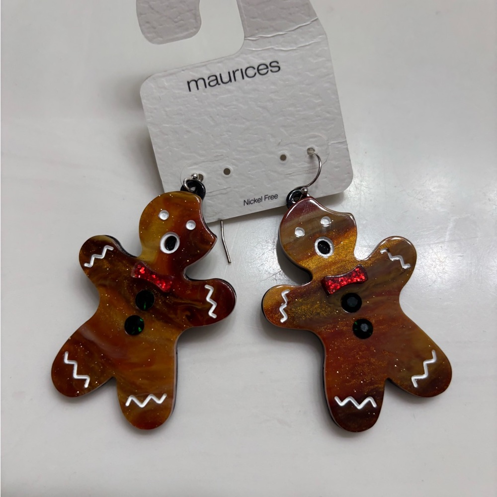 Maurices Gingerbread Man Earrings